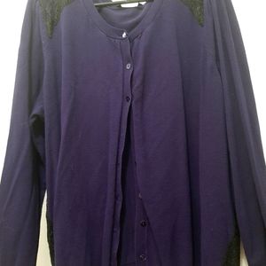 Violet and Black Lace Cardigan